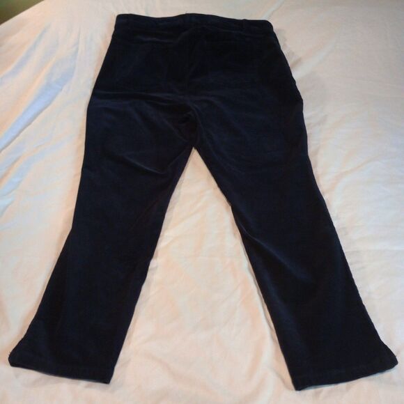 Modcloth Women's Navy Stretch Tapered Leg Corduroy Pants 1X Comfy Dress Casual - Picture 3 of 9